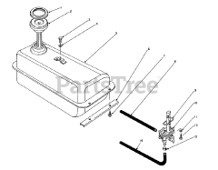Toro 62040 (T 4000 D) - Toro Generator (SN: 008000001 - 008999999) (1988) Fuel Tank Assembly