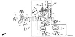 Honda GXV160 UH2 A14/A (GJABH) - Honda Engine, Made in China (SN: GJABH-2003436 - GJABH-9999999) CARBURETOR