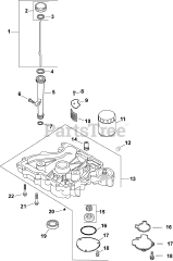 Kohler CV14-1401 - Kohler Command PRO Engine, Basic Version, 14hp Oil Pan/Lubrication 3-27-1
