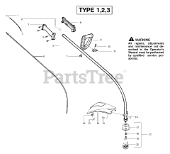 Weed Eater FL LE - Weed Eater Featherlite String Trimmer, Type 2 Handle &amp; Shaft Assembly