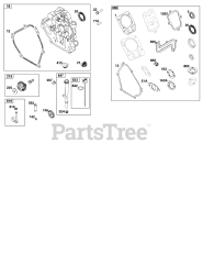 Briggs & Stratton 15T232-0011-F8 - Briggs & Stratton Horizontal Engine Crankcase Cover/Sump and Lubrication Group
