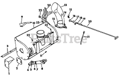 Cub Cadet QA36 A (QA42 A) - Cub Cadet Snow Thrower Attachment Thrower Housing, Universal Joints &amp; Auger