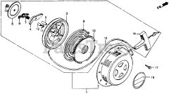 Honda WD20 X C (GX110) - Honda Water Pump, Made in Japan (SN: GX110-1000001 - GX110-9999999) RECOIL STARTER