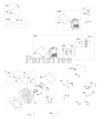 Briggs & Stratton 610177-0100-E1 - Briggs & Stratton Horizontal Engine Cylinder Head, Rocker Cover