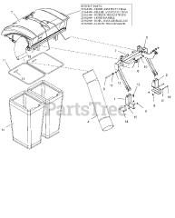 Gravely 891007 - Gravely Peco 2-Bag Bagger (SN: 001000 & Above)