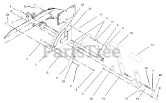 Toro 74167 TE (Z 153) - Toro 132cm Z Master Zero-Turn Mower, Side-Discharge Deck (SN: 240000001 - 240999999) (2004) Height-of-Cut Assembly