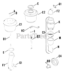 Kohler K161-28255 - Kohler K-Series Engine, Basic Version, 7hp, 5.2kW Air Intake 020300491