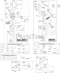Briggs & Stratton 31M777-0237-E2 - Briggs & Stratton Vertical Engine Carburetor, Fuel Supply, Kit - Carburetor Overhaul
