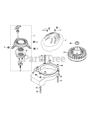 Troy-Bilt 2P70MU - Troy-Bilt Engine 2P70MU Flywheel &amp; Shroud