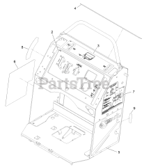 Exmark VTS541KA363CA - Exmark 36" Vantage S-Series Stand-On Mower, Kawasaki, CARB (SN: 313000000 - 313999999) (2013) Control Tower With Decals Assembly No. 116-6323