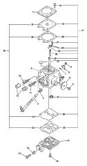 Echo CS-3450 - Echo Chainsaw (Type 1) Carburetor Type 1  S/N: 025667_Up, Type 1E