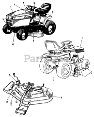 AGCO 1613 H (1691820) - AGCO 38" Lawn Tractor, 12.5hp Decal Group