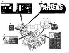 Ariens 924506 (ST 1336 DLE) - Ariens 36" Snow Blower, 13hp Tecumseh (SN: 002400 & Above)