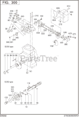Subaru Robin EH252BS1000 (EH25-2) - Subaru Robin Engine 300 Intake &amp; Exhaust