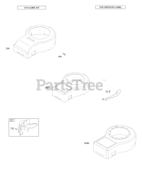 Briggs & Stratton 28N777-1103-E1 - Briggs & Stratton Vertical Engine Blower Housings, Label and Emissions Labels