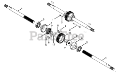 Gravely 987068 - Gravely Lawn Tractor, 18hp Kohler, With Hydraulic Lift (SN: 000101 & Above) NUMBER EIGHT SHAFT - DIFFERENTIAL ASSY - 066, 067, 068, 069 - G SERIES
