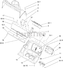 Toro 38602 - Toro 24" Snow Commander Snow Thrower (SN: 250000001 - 250999999) (2005) Lower Housing Assembly