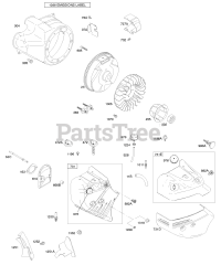 Briggs & Stratton 20A414-0113-E1 - Briggs & Stratton Horizontal Engine Blower Housing/Shrouds, Flywheel
