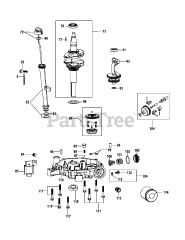 MTD 4P90MU - MTD Engine 4P90MU Crankshaft &amp; Crankcase Cover