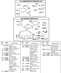 Briggs & Stratton 235437-0284-E1 - Briggs & Stratton Horizontal Engine Gasket Set-Engine, Kit-Carburetor Overhaul