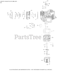 Kohler KT610-3008 - Kohler 6600 Series Engine, Basic Version, 19hp, 14.2kW 04 CylinderHead/Breather
