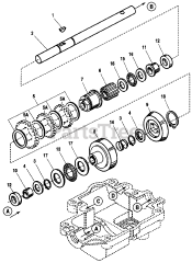 Simplicity 5/25 (1692582) - Simplicity Chipper Vacuum, 5hp Transmission: Shift Shaft Assembly