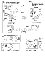 Briggs & Stratton 120252-0111-E1 - Briggs & Stratton Horizontal Engine Carburetor, Fuel Supply