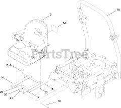 Toro 74271 (Z 550) - Toro 52" Z Master Zero-Turn Mower, Side-Discharge Deck (SN: 280000001 - 280999999) (2008) Roll-Over Protection System Assembly