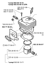 Husqvarna 365 SPECIAL - Husqvarna Chainsaw (1999-11) Piston &amp; Cylinder