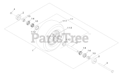 Exmark PNS651KA483 - Exmark 48" Pioneer S-Series Zero-Turn Mower, Kawasaki FR651V (SN: 314000000 - 314999999) (2014) Caster Wheel Assembly No. 103-5189