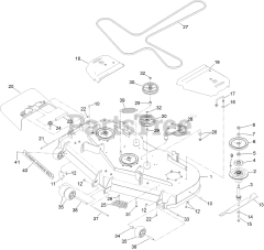 Toro 77285 (2000) - Toro 60" Z Master Zero-Turn Mower (SN: 418100000 - 999999999) Deck Assembly