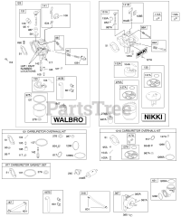 Briggs & Stratton 28CH77-0112-E1 - Briggs & Stratton Vertical Engine Carburetor, Fuel Supply, Kit - Carburetor Overhaul