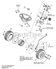 AGCO 612 G (1691428) - AGCO Lawn Tractor, 12hp Steering &amp; Front Wheel Group
