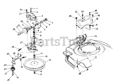 MTD 124-232A000 - MTD Walk-Behind Mower (1994) Transmission And Belt Guard Assembly