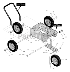 Murray EV3850x4B - Murray Edger (2004) Wheel Assembly