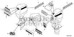 Honda BF250 A XXCA (BBJJ) - Honda Marine Engine, Made in Japan (SN: BBJJ-8000001 - BBJJ-9999999) LABEL
