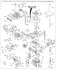Tecumseh OVRM40-42007 - Tecumseh Engine Engine Parts List #1