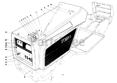 Toro 57357 (11-44) - Toro Lawn Tractor (SN: 002000001 - 002999999) (1982)