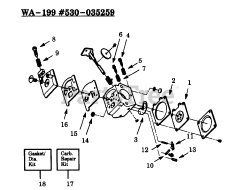 Weed Eater GTI 18 - Weed Eater String Trimmer CARBURETOR WA-199 - FOR TYPE 1
