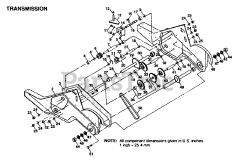 Electrolux/AYP 8932 - Electrolux/AYP Tiller TRANSMISSION P/N BREAKOUT