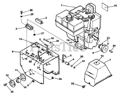 Lawn-Boy 55384 A (ST 1032) - Lawn-Boy 32" Snow Thrower (SN: J00000001 - J99999999) (1990) Engine And Frame Parts And Parts List