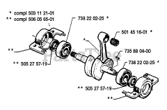 Husqvarna 40 - Husqvarna Chainsaw (1986-01) Crankshaft Assembly