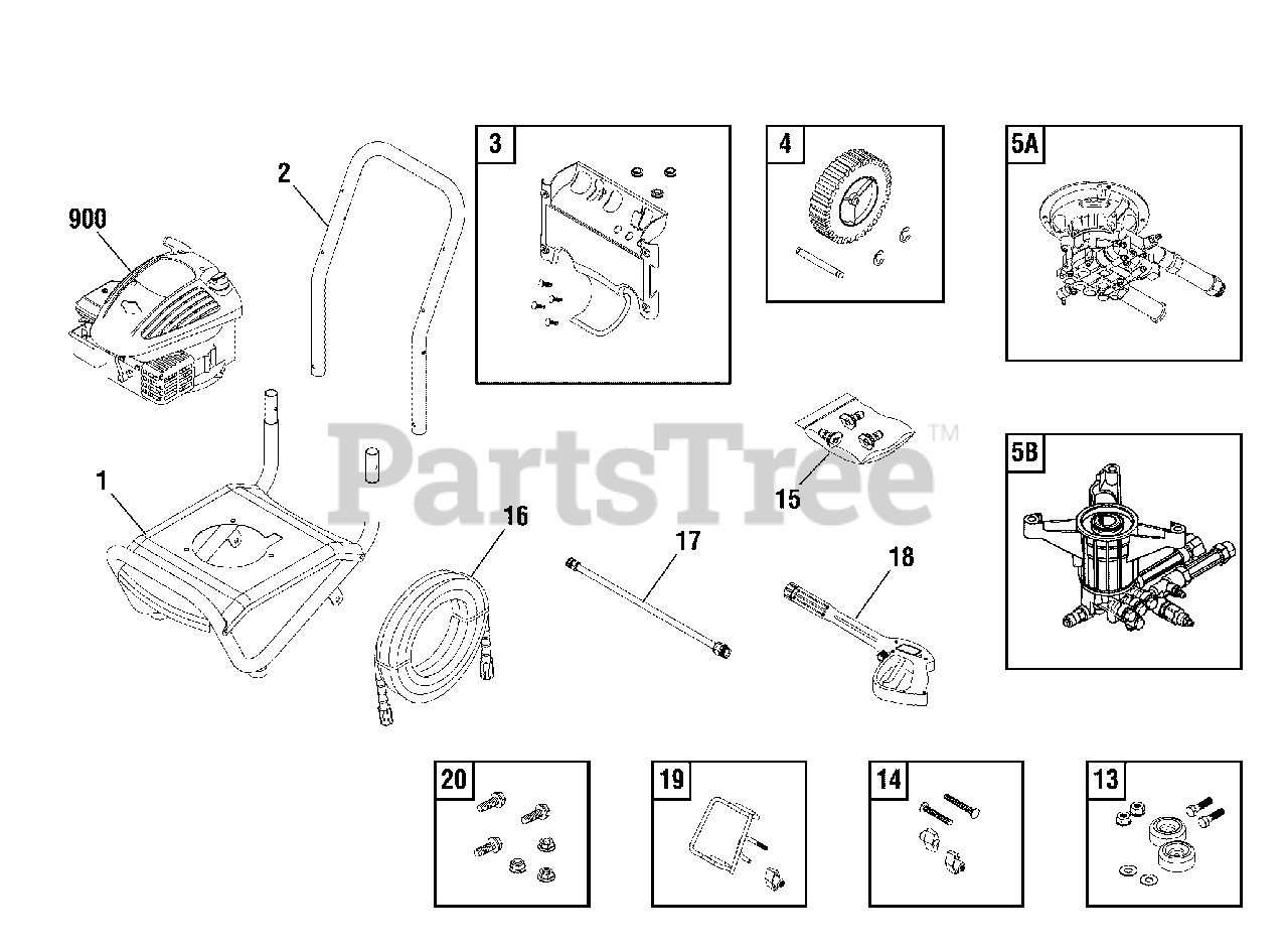 TroyBilt 0202923 TroyBilt 2,200 PSI Pressure Washer Main Unit