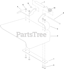 Toro 74550 - Toro 60" GrandStand Stand-On Mower (SN: 310000001 - 310999999) (2010) Deflector Assembly No. 114-1910