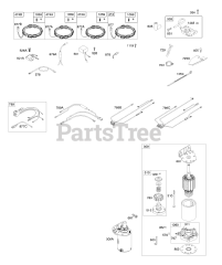 Briggs & Stratton 407777-0100-E1 - Briggs & Stratton Vertical Engine Alternator, Wire Harness, Starter, Ignition