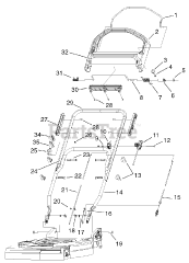 Lawn-Boy 10552 - Lawn-Boy GoldPro Series Walk-Behind Mower (SN: 220000001 - 220999999) (2002) HANDLE ASSEMBLY