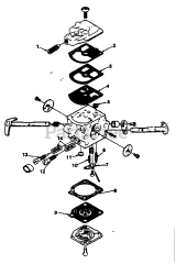 Homelite 245 (UT-10643) - Homelite Chainsaw Zama Carburetor