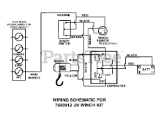Snapper 7600012 - Snapper Winch Kit WINCH KIT SCHEMATIC
