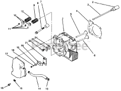 Toro 72042 (264-6) - Toro Yard Tractor (SN: 069000001 - 069999999) (1996) Cylinder Head/valve/breather