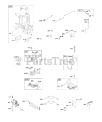 Briggs & Stratton 127602-0331-E2 - Briggs & Stratton Vertical Engine Controls, Flywheel Brake, Governor Spring, Ignition